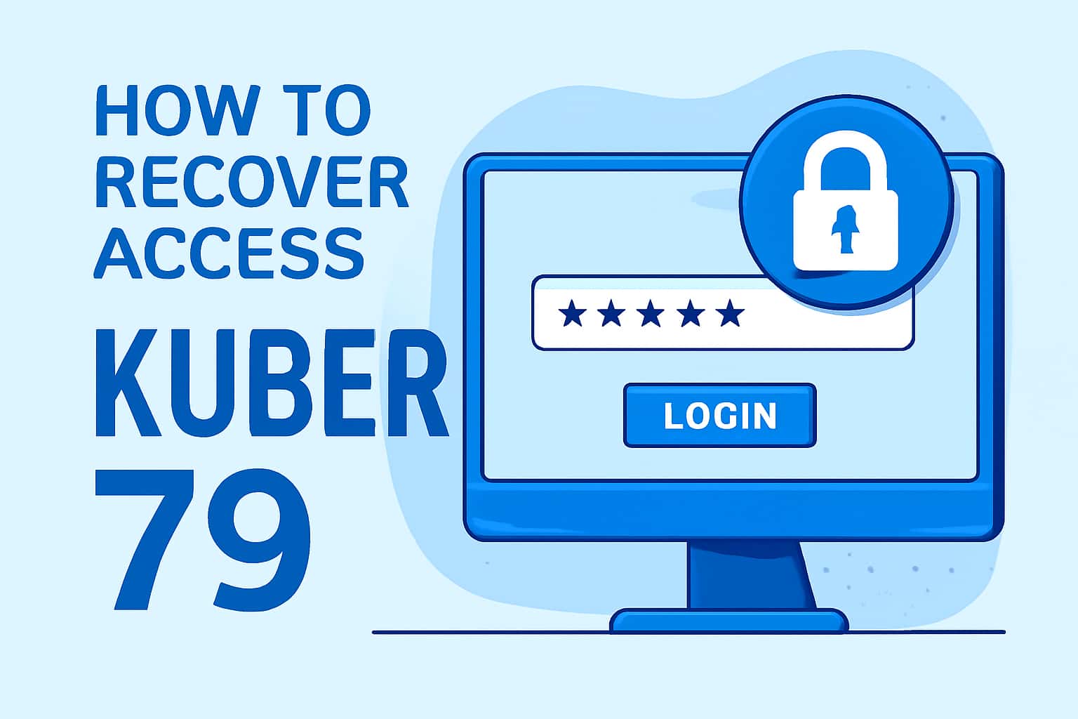 An informational scene illustrating the recovery process for Kuber 79 access.