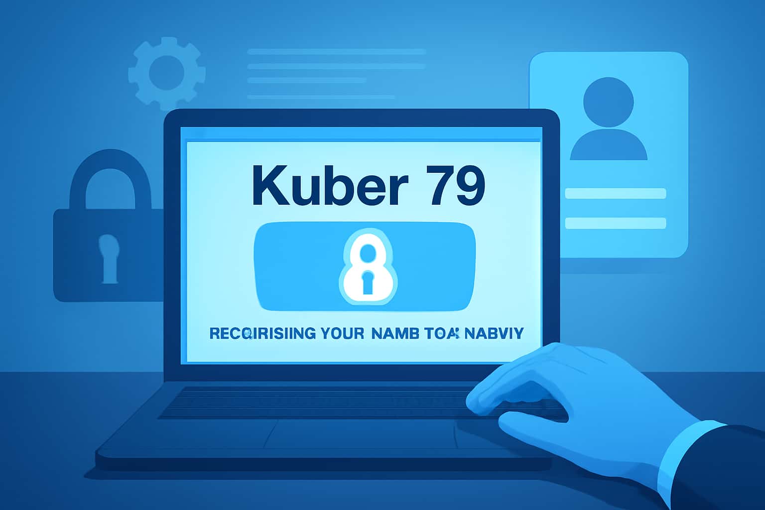 An informative scene depicting the process of recovering a Kuber 79 account.