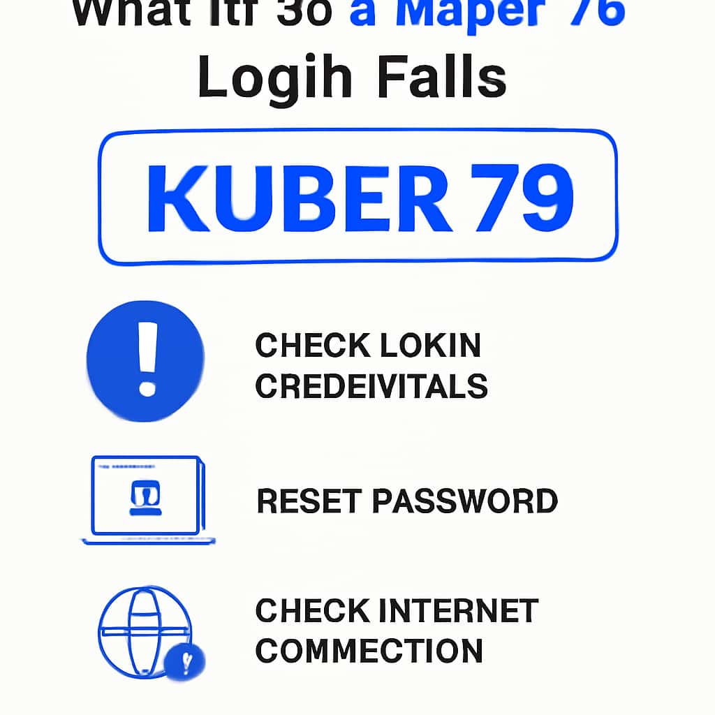 An educational diagram outlining Kuber 79 login issues and solutions.